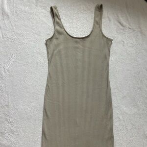 Forever 21 Ribbed Beige Mini Dress